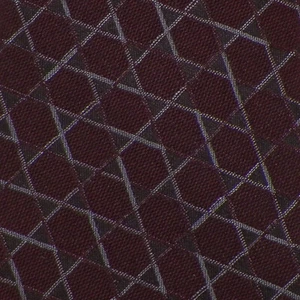 EMPORIO ARMANI Mens Maroon Gray GEOMETRIC Woven Silk Tie Italy NWT - Picture 1 of 3