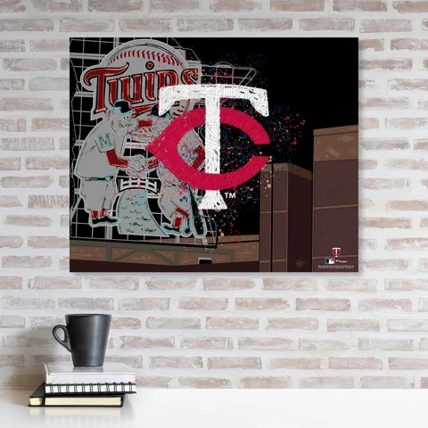 Minnesota Twins Unsigned Stretched 20x24 Canvas Giclee Print Cover