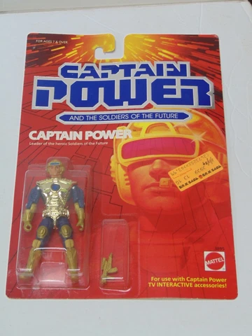 1987 Mattel Captain Power Action Figure NEW Sealed Mattel Soldiers Of The Future Cover