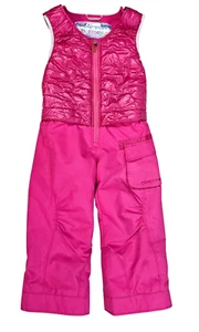 OBERMEYER Girls Pink I-Grow Extended Wear System Ski Snow Chacha Bib Pants 4 - Picture 1 of 7