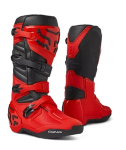 New Fox Racing Comp Boots - Flo Red - US Adult 9 - 28373-110-9 - Picture 1 of 8