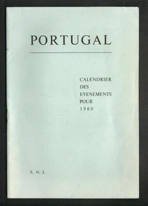1960 PORTUGAL 24 Page Tourist Calendar of Events Guide Booklet in FRENCH - Picture 1 of 2