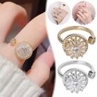 Crystal Anxiety Relief Revolving Rings Spin Women's Best Fidget Anti-Stress L4H4