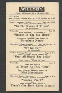 1940 WILLOBY THEATRE OH MY GAL SAL R HAYWORTH & V MATURE SEE INFO - Picture 1 of 1