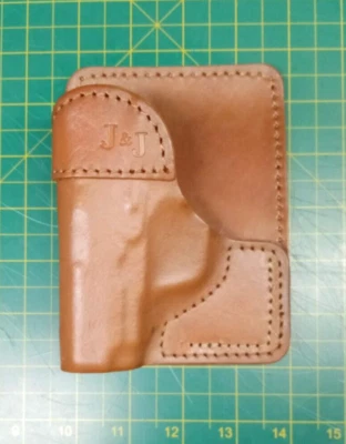 J&J SPRINGFIELD 911 .380 RIGHT BROWN WALLET REAR / CARGO POCKET LEATHER HOLSTER - Image 1 of 3