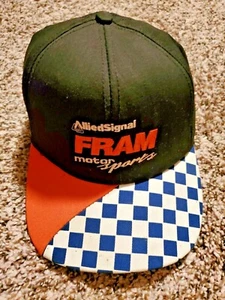 Gorra de béisbol ajustable a cuadros Fram Motor Sports Allied Signal Snapback - Imagen 1 de 9