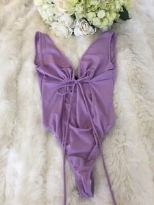 Body Windsor púrpura lila corbata frontal de una pieza sin mangas violeta $78 - Imagen 1 de 4