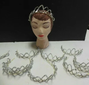 12 SILVER SEQUIN TIARA DANCE DRESS UP BEAUTY PAGEANT CROWN  Points Ballet - Picture 1 of 3