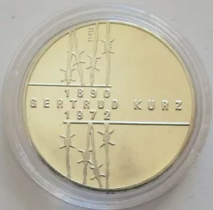 Svizzera 20 franchi 1992 Gertrude corto argento FDC - Foto 1 di 2