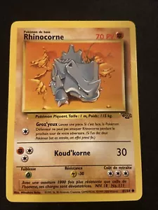 Pokemon Rhinocorne 61/64 Jungle FRENCH FR Near Mint NM - Picture 1 of 2