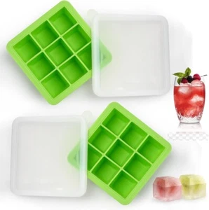 New Ice Cube Trays Molds with Lid, Ice Cube Trays for Freezer, Ice Coffee 1-3pcs - Picture 1 of 6
