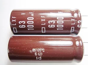 1x 1000uF 63V 105°C ESR=0,05 ELKO radial Nippon Japón #10-00/b - Imagen 1 de 6