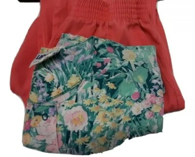 Landau 磨砂套装女士 M 中号多色花卉两口袋长袖 — 第 1/4 张图片