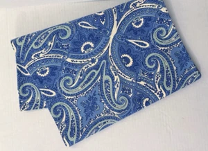 Floral Paisley 17" x 88” Table Runner Blue Green Spring Summer Cotton EUC - Picture 1 of 9