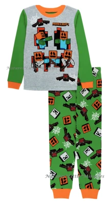 Minecraft Pajamas HALLOWEEN Size 6 8 10 12 Boys 100% Cotton Costume Girl NEW NWT - Image 1 of 3