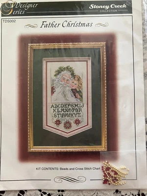 Stoney Creek Collection- Father Christmas chart & Beads - Image 1 of 2