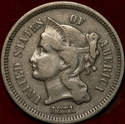 1874 Philadelphia Mint Three Cent Coin - Image 1 of 2