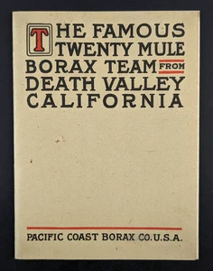 20 Mule Team Borax Death Valley Borax Bill Story Antique Advertising Booklet - Picture 1 of 11