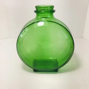 Tarro botella vintage de vidrio verde esmeralda con forma de cantimplora jugo de ciruela Sunsweet de los años 40 - Imagen 1 de 9