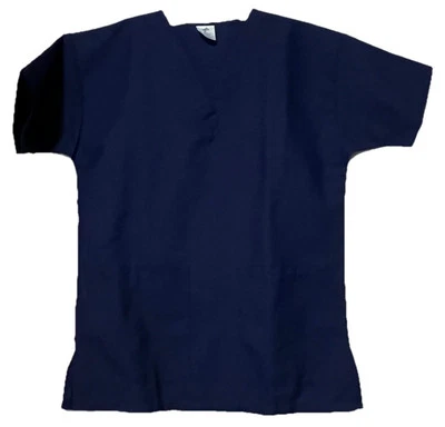 Medline Women’s XS scrub top Navy Blue pullover V Neck - Image 1 of 4