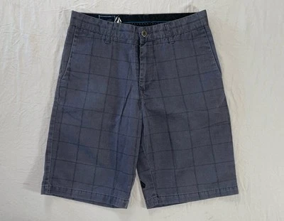 Volcom Corpo Class Frickin Painted Plaid Chino Skate Shorts. Gray, Men's 28. GUC - Image 1 of 4