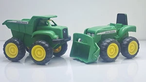 John Deere Vehicle Set - Includes Dump Truck Toy and Tractor Toy with Loader - Picture 1 of 11
