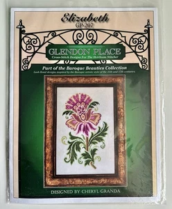 GLENDON PLACE Elizabeth Counted Cross Stitch Pattern & Mill Hill Treasures - Picture 1 of 3