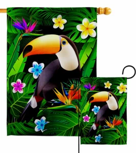 Tukan Garten Flagge Vögel Freunde Deko klein Geschenk Hof Haus Banner - Bild 1 von 17