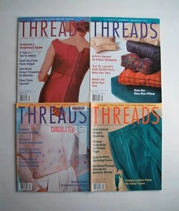 Lot of 4 Threads Sewing Pants Form Fitting Pattern Drafting 89 90 95 96 2000-01 - Picture 1 of 12