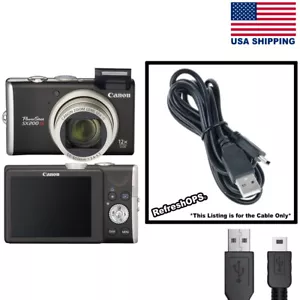 Canon PowerShot SX200IS 12 MP Digital Camera USB Cable Transfer Cord Replacement - Picture 1 of 3