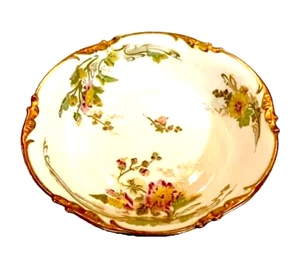 Limoges J Pouyat Bowl France Floral Plate Gilded Antique Fine Bone China - Picture 1 of 12