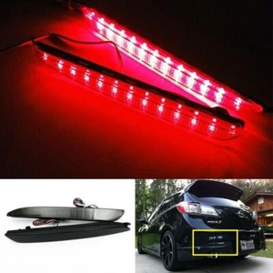 2x SMOKE LENS 48-LED REAR BUMPER REFLECTOR BRAKE LIGHTS LAMPS FOR MAZDA3 MAZDA 3 - Picture 1 of 12