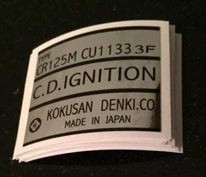 Elsinore CR125M, CDI Box Decal Decals,Graphic - Picture 1 of 5