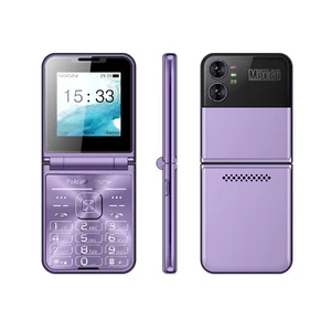 New Foldable Clamshell Factory Unlocked Flip Mobile Cell Phone GSM Four Sim Card - Picture 1 of 12