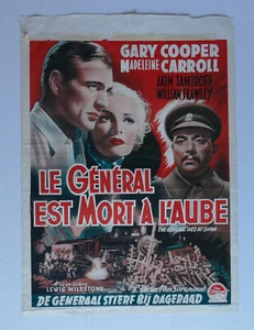 General est mort a l'aube Gary Cooper Madeleine Carroll affiche cinema originale - Imagen 1 de 1