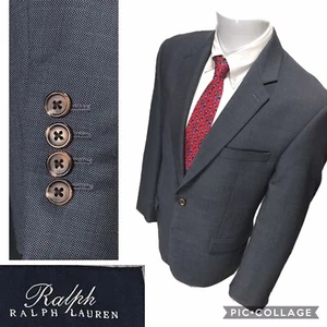 Ralph RRL Wool Light Blue Blazer 42R, Gray Blue, Spring Summer, Ralph Lauren - Picture 1 of 11