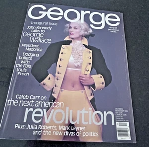 GEORGE Magazine Inaugural Issue OCT/NOV 1995 Cindy Crawford, JFK Jr. NM - Foto 1 di 7