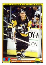 1990-91 Bowman Hat Tricks Tiffany #3 Rob Brown