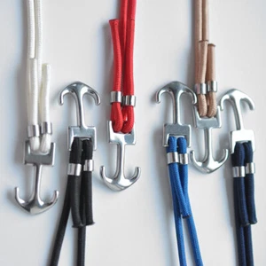 Armband kleinerAnker Verschluss Kordel handgefertigt! L. verstellbar, recyclebar - Bild 1 von 7