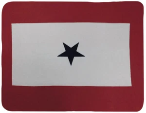 Military One Blue Star Service Banner Flag 50x60 Polar Fleece Blanket Throw - Picture 1 of 3