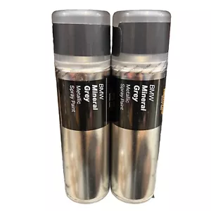 BMW MINERAL GREY METALLIC SPRAY PAINT 300ML CANS HALFORDS x2 - Picture 1 of 3