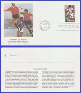 USA5 #2834 U/A FLEETWOOD FDC Football Soccer Player Kicking - Picture 1 of 1