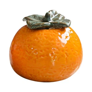 Ceramic Jar Fruit Shape Tank Simulation Orange Ornament Home Decor - Picture 1 of 20