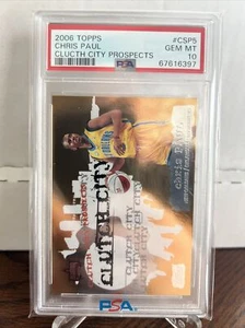 2006-07 TOPPS BASKETBALL Chris Paul CLUTCH CITY PROSPECTS CSP5 PSA 10 PoP 2 - Picture 1 of 3