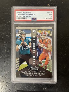 2021 Panini Absolute Trevor Lawrence INTRODUCTIONS  ROOKIE PSA 7 - Free Shipping
