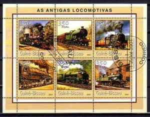 Trains Guinée Bissau 2001 (23) Yvert n° 1031 BK à 1031 BG oblitérés used - Bild 1 von 1