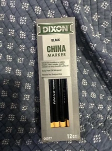 Dixon Phano China Marker, schwarz, 12 Stück (00077). - Bild 1 von 2