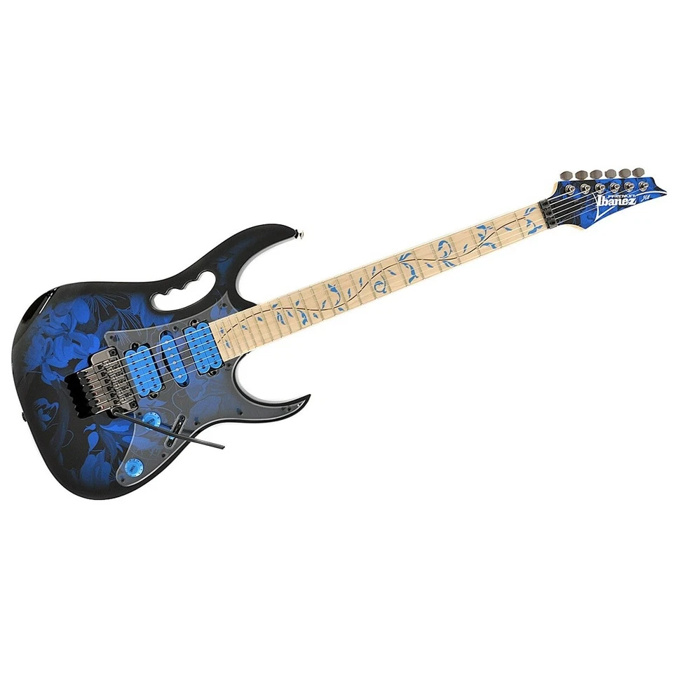 Guitarra Eléctrica Ibanez JEM77P-BFP Modelo Firma Steve Vai Azul Patrón Floral Foto 1 de 4