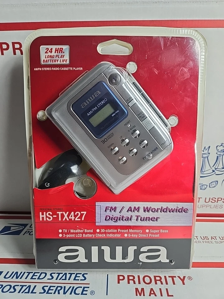 Aiwa Am/fm Mini Stereo Radio Cassette Player Model TX427