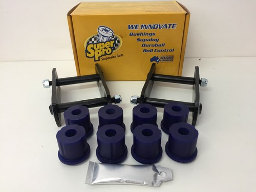 SUPER PRO Rear Shackle & Bush Kit suits Ford Falcon XR XT XW XY ...